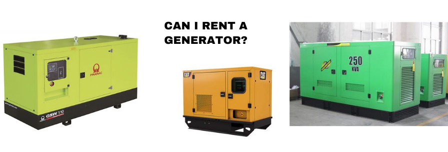 can i rent a generator