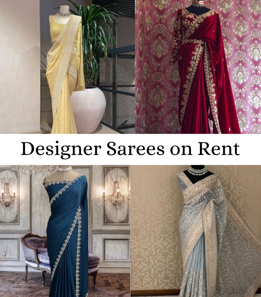 designer sarees on rent