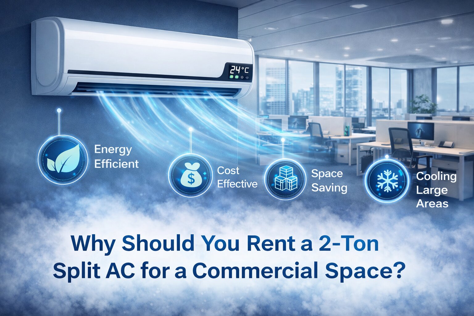 Why Should You Rent a 2- Ton Split AC for a Commercial Space?