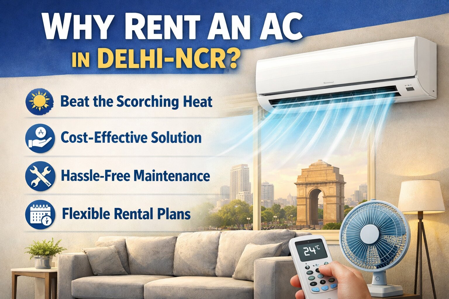 Why Rent An AC In Delhi- NCR
